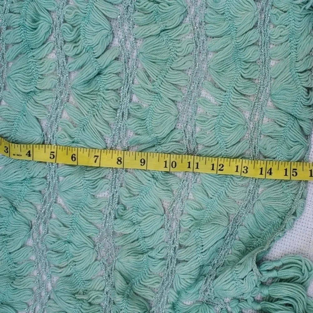Handmade Aqua green crochet‎ infinity scarf